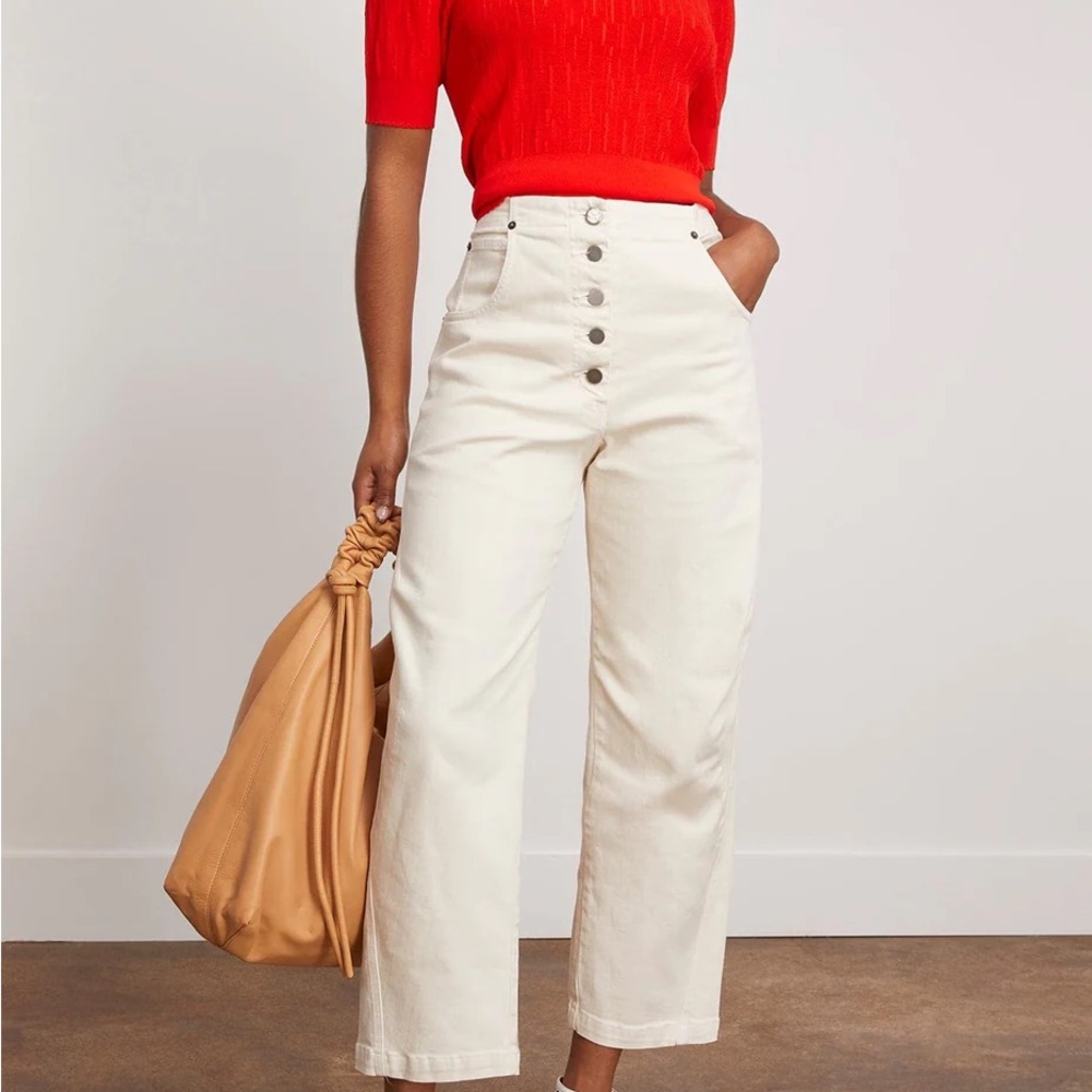 Rachel Comey Elkin Dirty White Barrel Jeans - Picture 3 of 13